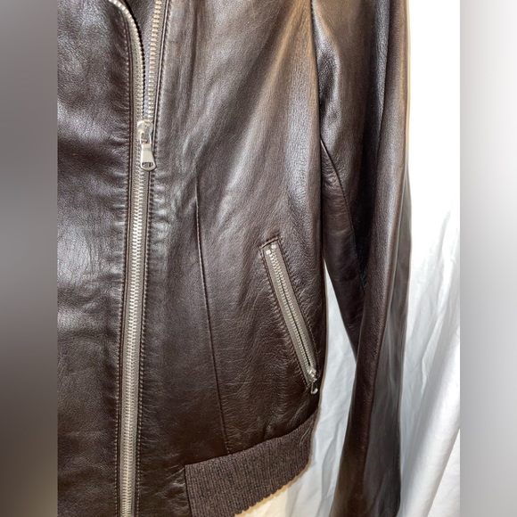 DKNY Italian Leather Biker Jacket - Picture 5 of 14
